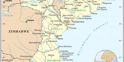 Lennujaamad Mosambiigis kaardil
