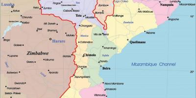 Mosambiik poliitiline kaart