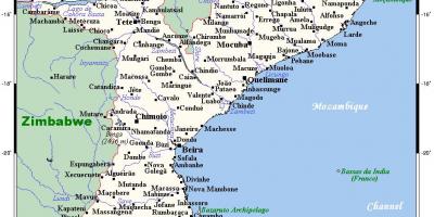 Kaart Mosambiigi linnad