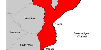 Kaart Mosambiigi malaaria