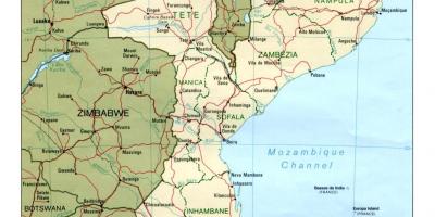 Kaart Mosambiigi üksikasjalik kaart